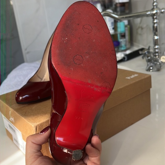 Burgundy Louboutin pumps AUTHENTIC - Picture 2 of 8